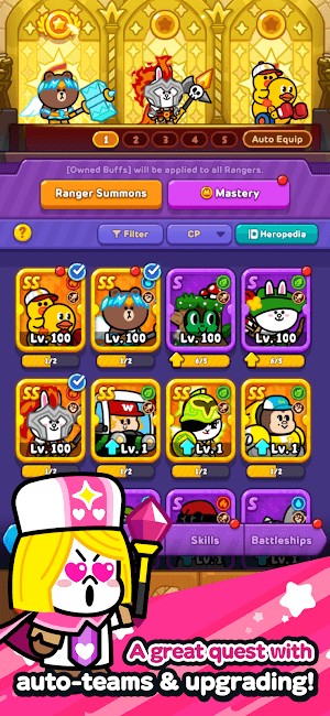 Tham gia các nhiệm vụ tuyệt vời cùng team của bạn và cường hóa sức mạnh