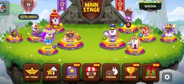 Chiến đấu cùng Brown, Cony, Moon, James và tất cả các nhân vật LINE khác