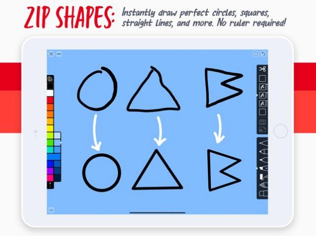 Vẽ hình tròn, hình vuông, đường thẳng nhanh chóng, dễ dàng