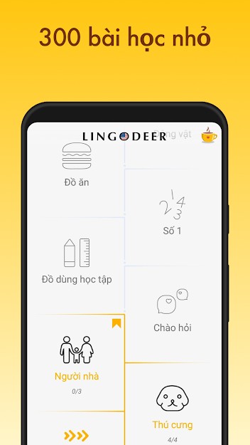 Hệ thống bài học đa dạng của Lingodeer