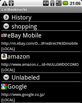 ListBookmarks For Android