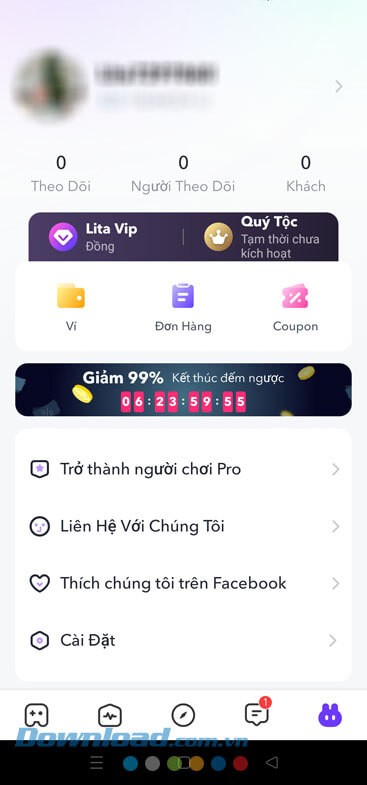 Trang cá nhân trên Lita
