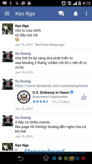 Nhắn tin nhanh hơn với bạn bè trên Lite Messenger for Facebook