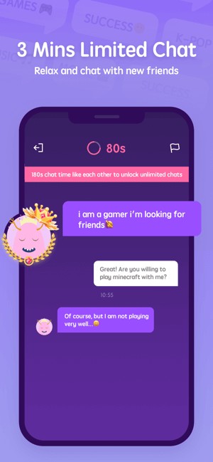 Chat trò chuyện giới hạn 3 phút