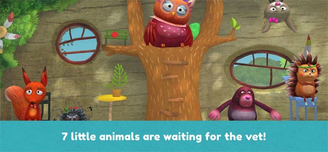 Little Fox Animal Doctor bao gồm 7 loài động vật khác nhau