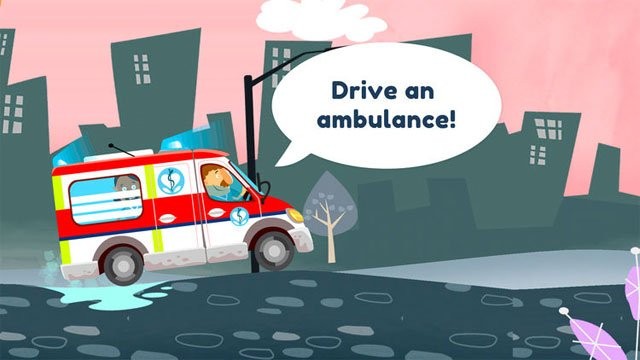 Lái xe cứu thương đi đón bệnh nhân