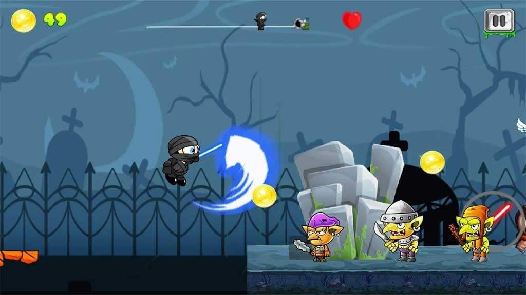 Game phiêu lưu Little Ninja Run: An Adventure Survival cho Android