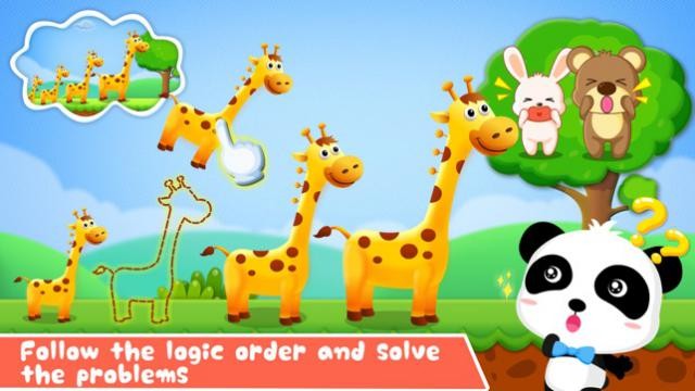 Xếp vị trí cho các chú hươu cao cổ từ bé đến lớn