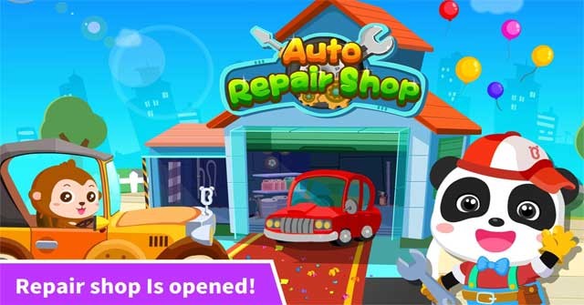 Trở thành một thợ sửa xe lành nghề và làm quen với các loại xe trong Little Panda's Auto Repair Shop