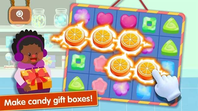 Chơi mini game nối 3 để thu thập các viên kẹo đầy màu sắc và làm đầy hộp
