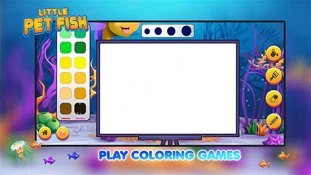 Trò chơi tô màu sáng tạo trong game Little Pet Fish