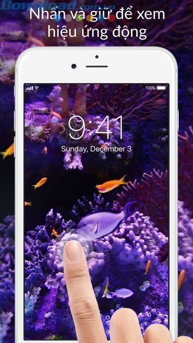 Nhấn và giữ để xem hiệu ứng động