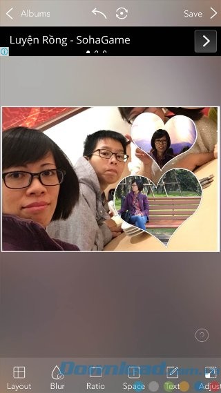 Màn hình chỉnh sửa ảnh