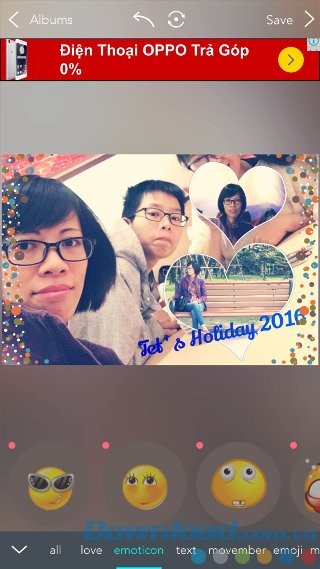 Trang trí ảnh bằng sticker