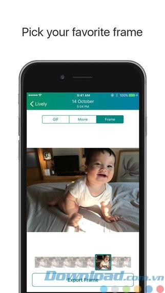 Chọn khung hình yêu thích để lưu lại