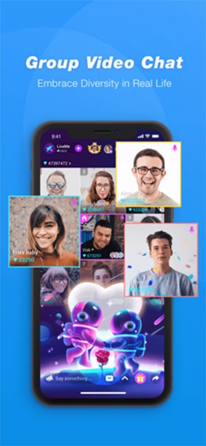 Live Me hỗ trợ gọi video nhóm