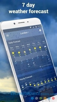 Local Weather Widget & Forecast cho Android dự báo thời tiết 7 ngày tới