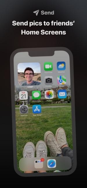 Gửi và nhận ảnh với bạn bè qua màn hình Home