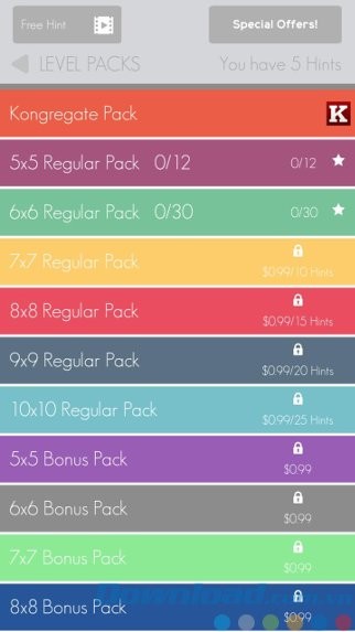 Chinh phục các gói level