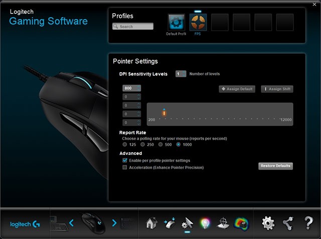 Thiết lập chuột, bàn phím, tai nghe, loa... với Logitech Gaming Software