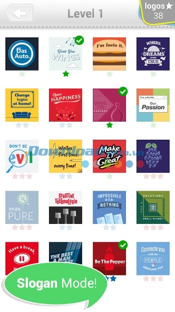 Thử tài đoán slogan với Logo Quiz cho Android