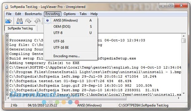 Giao diện phần mềm LogViewer Pro