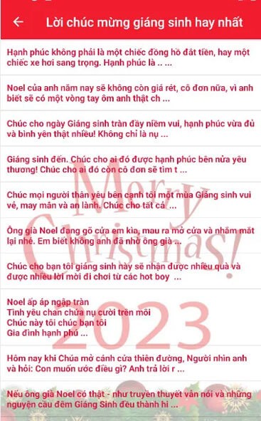 Lời chúc mừng Giáng Sinh