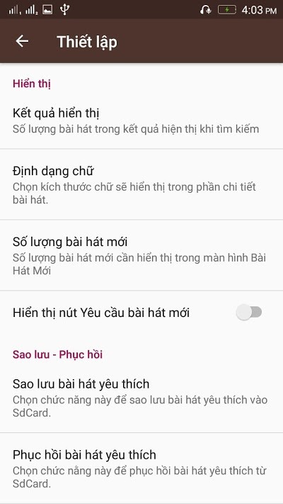 Lời Bài Hát Offline trên Android