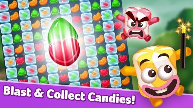 Phá vỡ và thu thập kẹo ngọt đầy màu sắc trong game Lollipop & Marshmallow