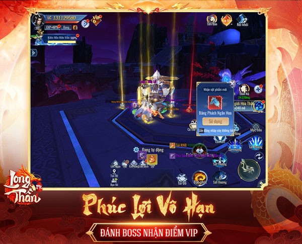 Phúc lợi vô hạn - Đánh Boss nhận điểm VIP