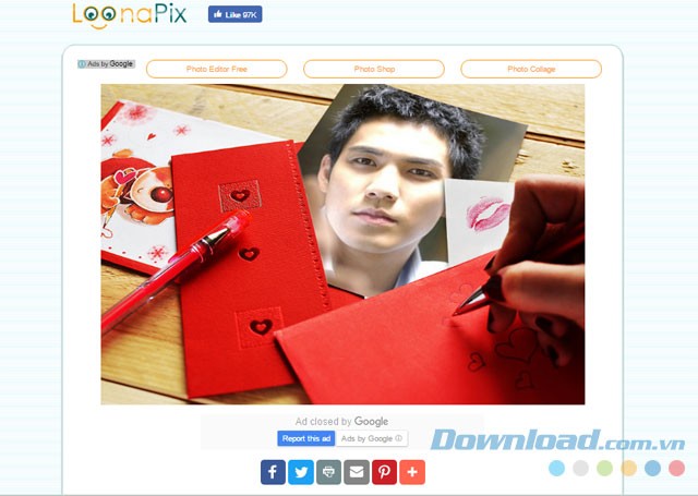 Chia sẻ ảnh trên mạng xã hội