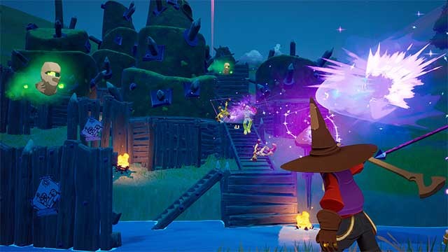 Tự do thay đổi vũ khí giữa kiếm, đũa phép, cung hoặc súng