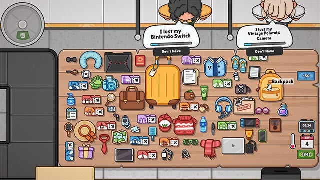 Sắp xếp đồ lên mặt bàn, tìm kiếm và trả lại cho người bị mất