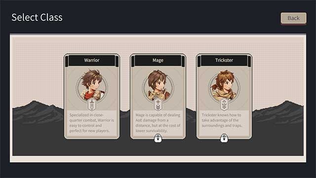 Chọn giữa các class như Warrior, Mage hoặc Deceiver để triển khai chiến thuật