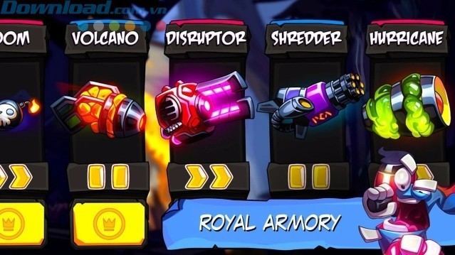 Vô số vũ khí mạnh mẽ