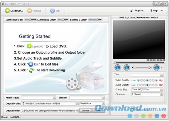 Lotoshare DVD to iPod