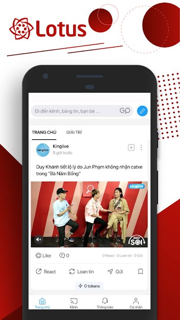 Các thông tin giải trí trên Lotus