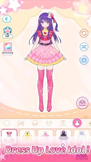 Mặc cho nhân vật trang phục yêu thích