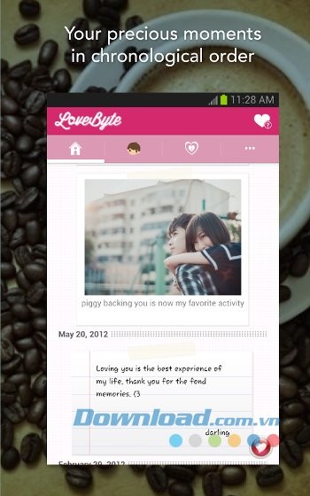 Tạo Timeline tình yêu với LoveByte