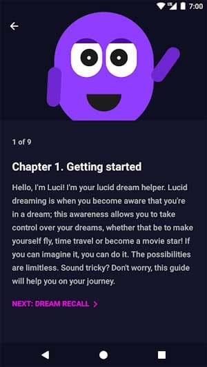 Luci là ứng dụng hỗ trợ bạn tạo ra các Lucid dream