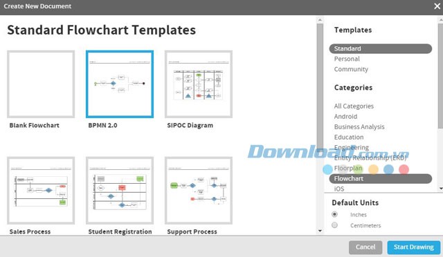 Chọn loại biểu đồ