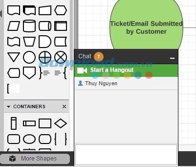 Chat ngay trong giao diện