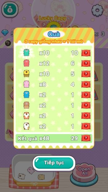 Bao gồm hơn 50+ loại đồ chơi, bùa may mắn, sticker