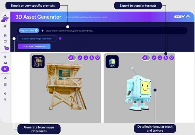 Tạo ra các mô hình nhanh chóng với 3D Asset Generator