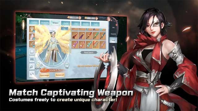 Tùy chỉnh ngoại hình, trang phục và vũ khí của nhân vật để thể hiện cá tính của bạn