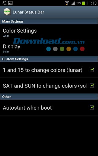 Lunar Status Bar for Android