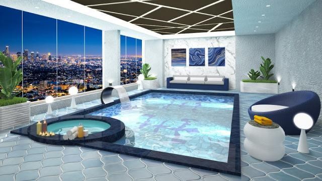 Thiết kế bể bơi và nhiều khu vực khác