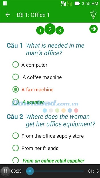 Đề thi trắc nghiệm phần thi Office 1