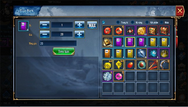 Giao dịch mua bán vật phẩm