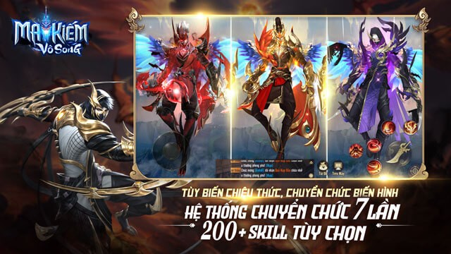 Ma Kiếm Vô Song - Có hơn 200 skill nhân vật